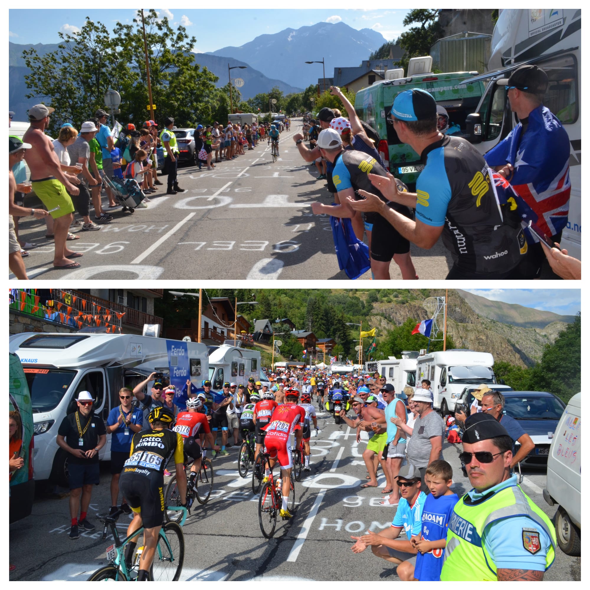 Tour de France action from the GC contenders