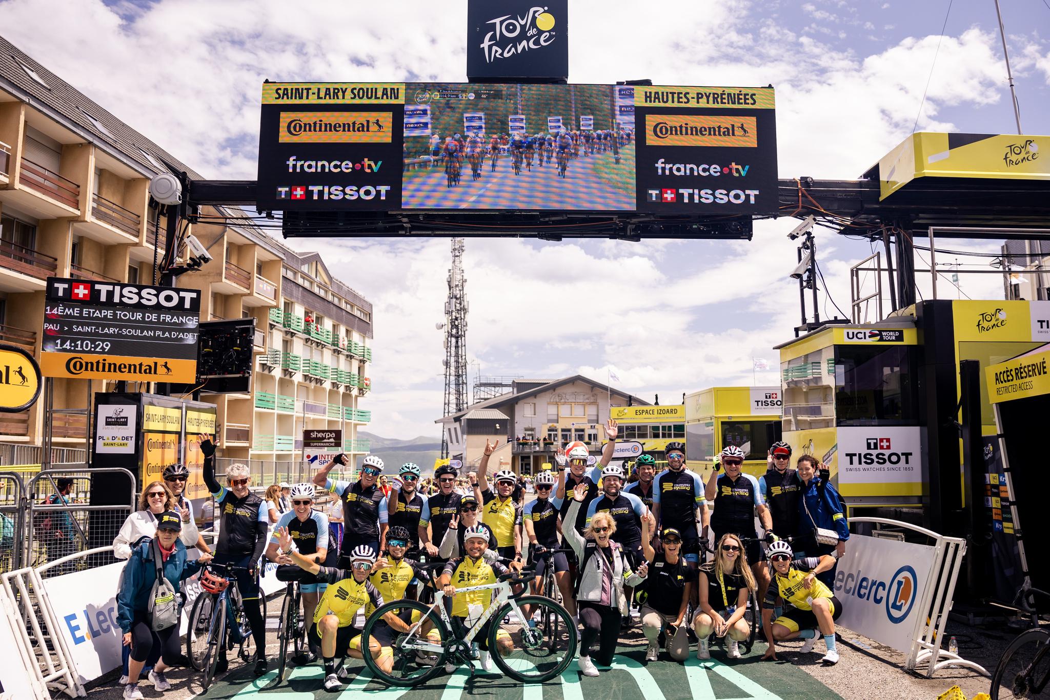 Mummu Cycling group photo at Saint-Lary-Soulan, Tour de France 2024