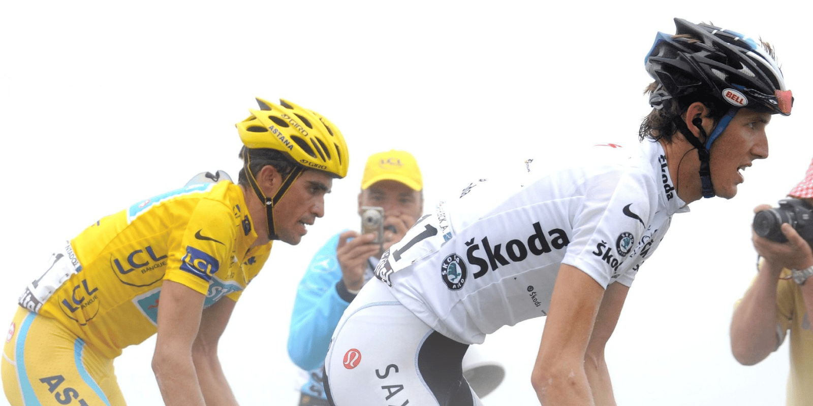 Alberto Contador and Andy Schleck at the Tour de France