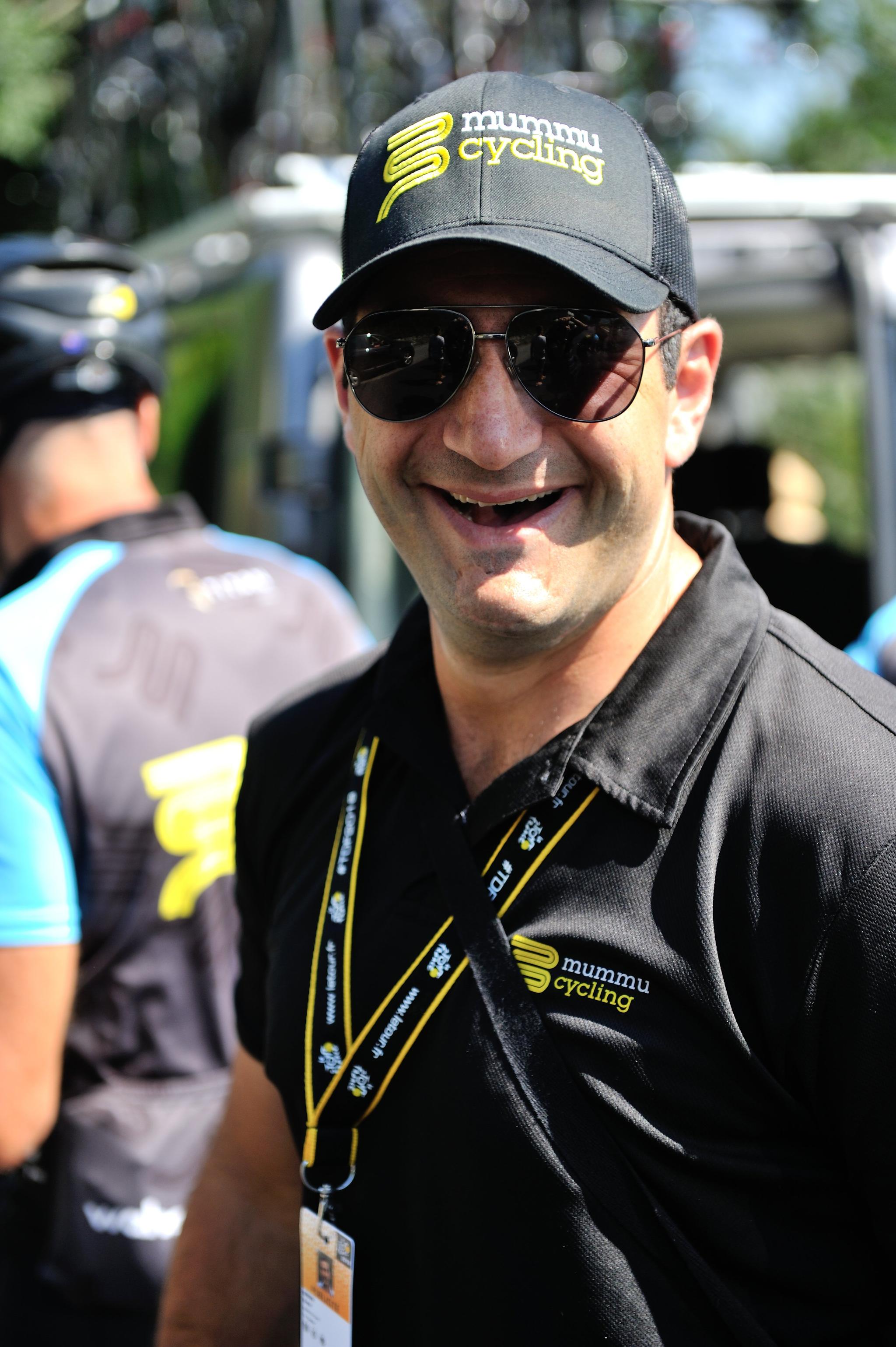 Mummu Cycling staff member at the 2018 Tour de France.