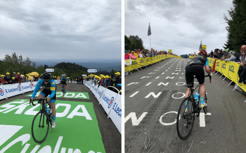 Cyclists on La Planche des Belles Filles climb, Tour de France