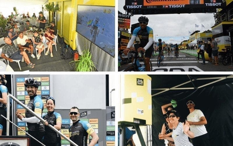 Tour de France viewing with Mummu Cycling team members.